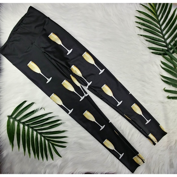 Goldsheep Pants - Goldsheep | black/champagne flute Cheers leggings